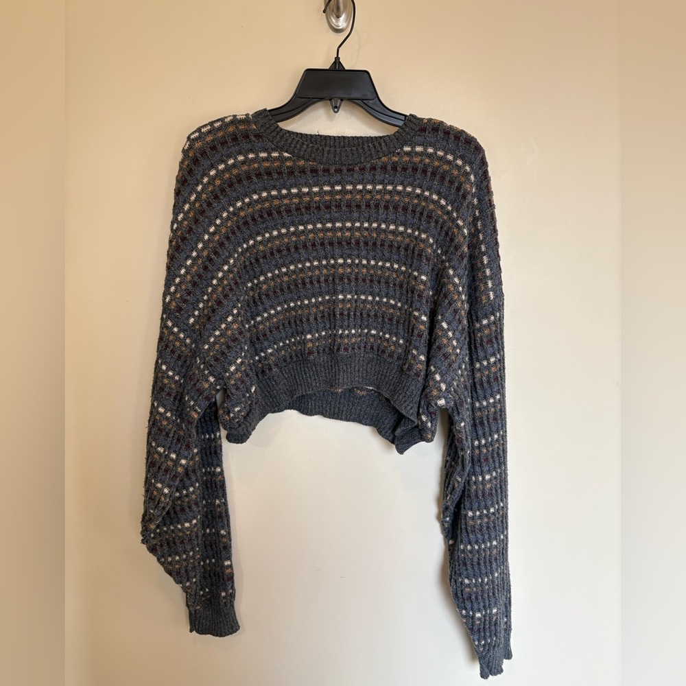 Urban Outfitters Urban Renewal Vintage Printed Cropped Sweater